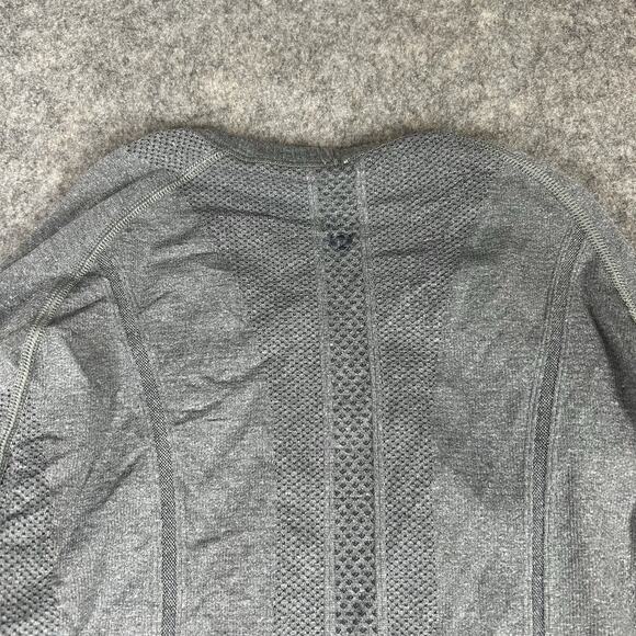 Lululemon Swiftly Tech Womens 6 Long Sleeve Gray Athletic Running Flaws - Picture 10 of 10